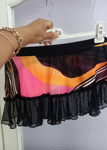 Volanlı Mini Plaj Etek - Görsel 4