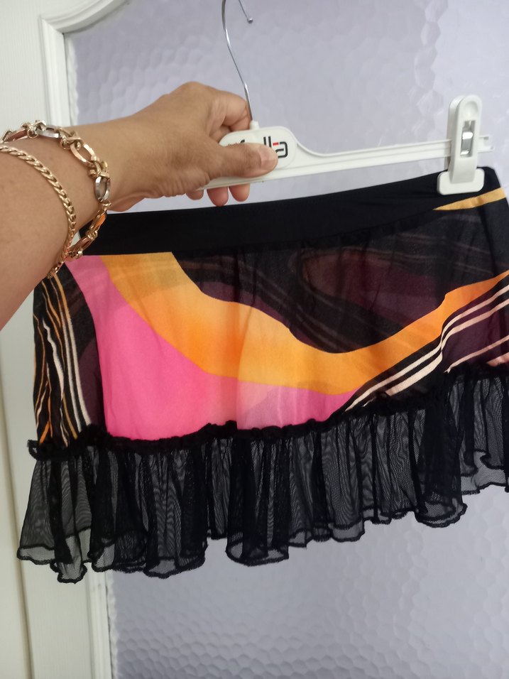 Volanlı Mini Plaj Etek - Görsel 4