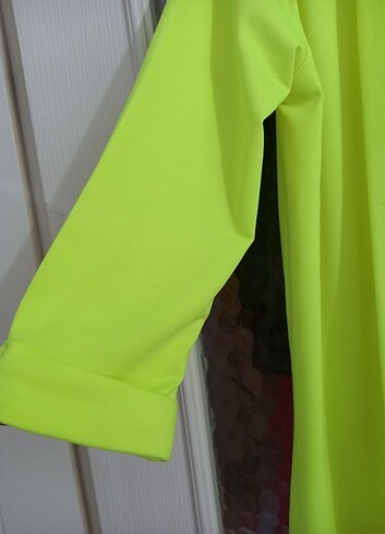 Diğer Neon Yeşili Polyester Blazer