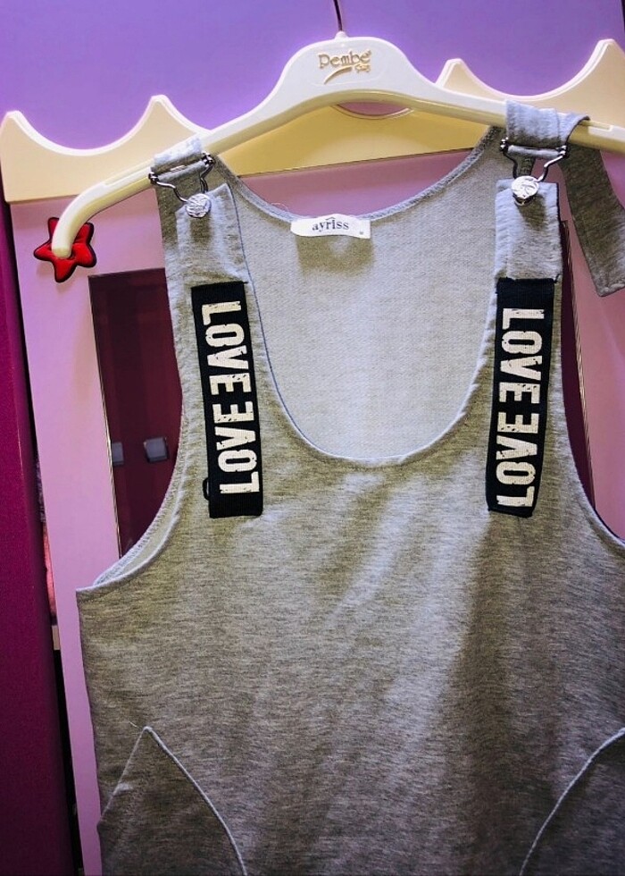 Pamuklu Spor Mini Jile /Salopet - Görsel 2