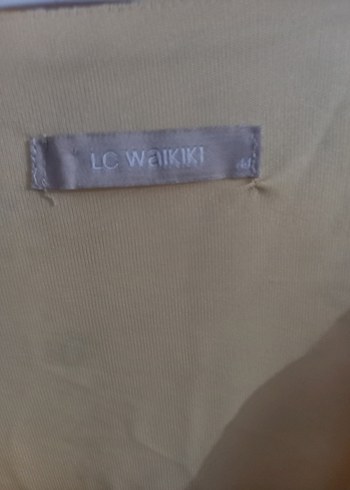 xl Beden sarı Renk LC Waikiki Marka Şifon Kısa Elbise
