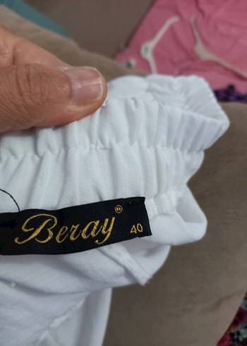 xl Beden beyaz Renk Krep Bol Paça Pantolon