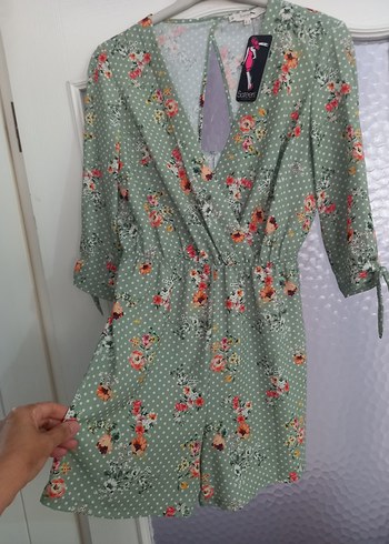 Sateen Marka Kısa Krep Tulum
