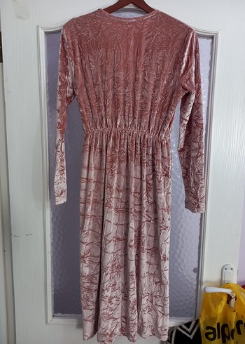 Lyn Devon Marka Kadife Midi Elbise - Görsel 6