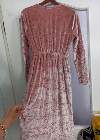 Lyn Devon Marka Kadife Midi Elbise - Görsel 5