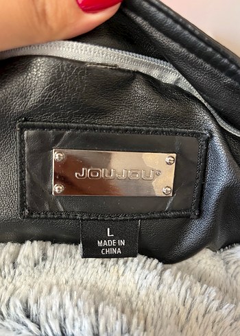 Siyah Deri Biker Ceket Kadın - Görsel 8