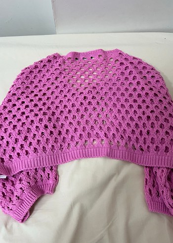 Pembe Örgü Kadın Kazak - Görsel 3