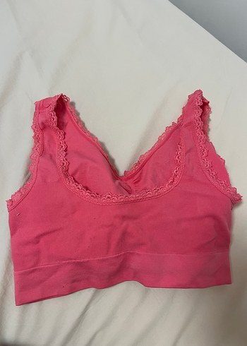 Pembe Dantelli Midi Sütyen Bralet - Görsel 5