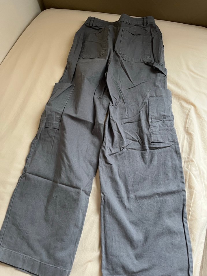 Gri Midi Bol Kesim Denim Kadın Pantolon - Görsel 3