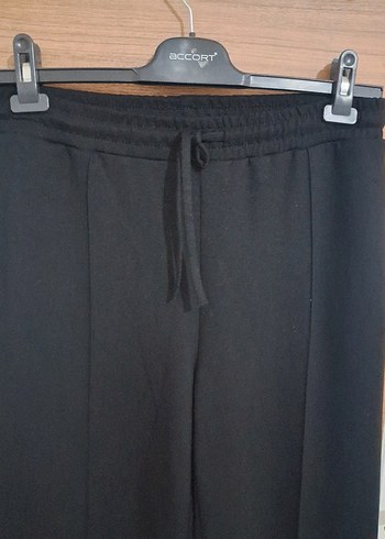 Siyah Midi Kumaş Kadın Pantolon - Görsel 3