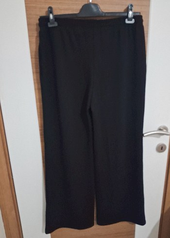 Siyah Midi Kumaş Kadın Pantolon - Görsel 4