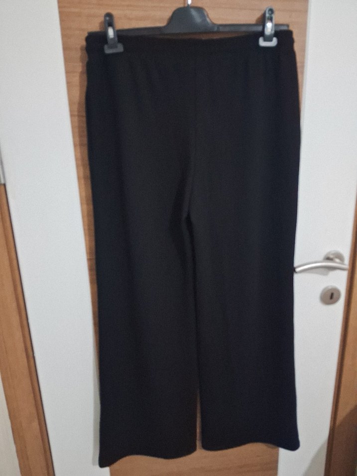 Siyah Midi Kumaş Kadın Pantolon - Görsel 4