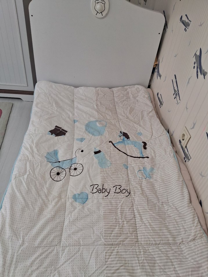 Bebek Odası Baskılı Bebek Yatak Örtüsü - Görsel 3