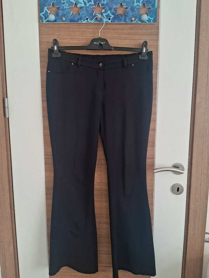 Kadın Siyah Kot Kumaş Pantolon - Görsel 2