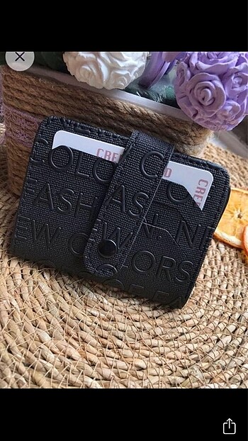 Unisex siyah kartlık cüzdan