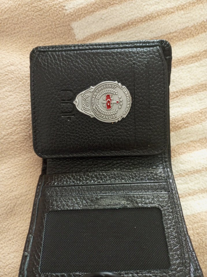 siyah Deri jandarma Cüzdan - Görsel 4