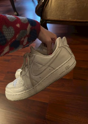 Beyaz Nike Air Force  Kadın Spor Ayakkabı - Görsel 3