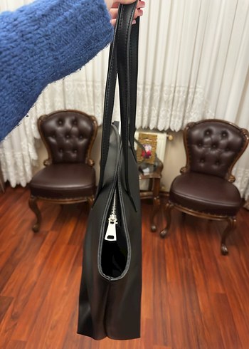 Siyah Yumuşak Deri Kadın Günlük Çanta - Görsel 2