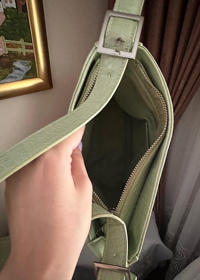 Bershka Su Yesili Çanta - Görsel 5