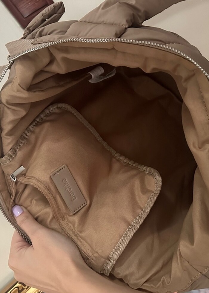 Bershka Camel Renk Kol Çantası - Görsel 4