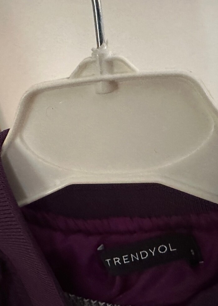 Mor Oversize Bomber Ceket - Görsel 4