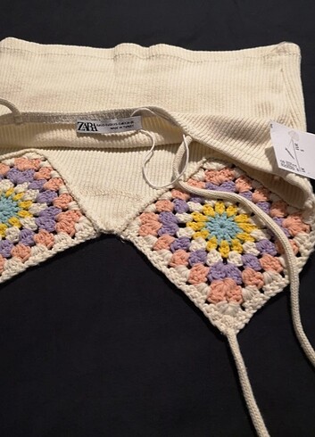 Zara Zara marka mini üst fiyat etiketi üzerinde s beden