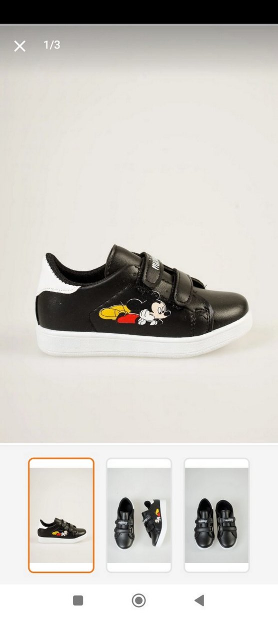 Erkek Çocuk Siyah Mickey Baskılı Spor Ayakkabı - Görsel 3