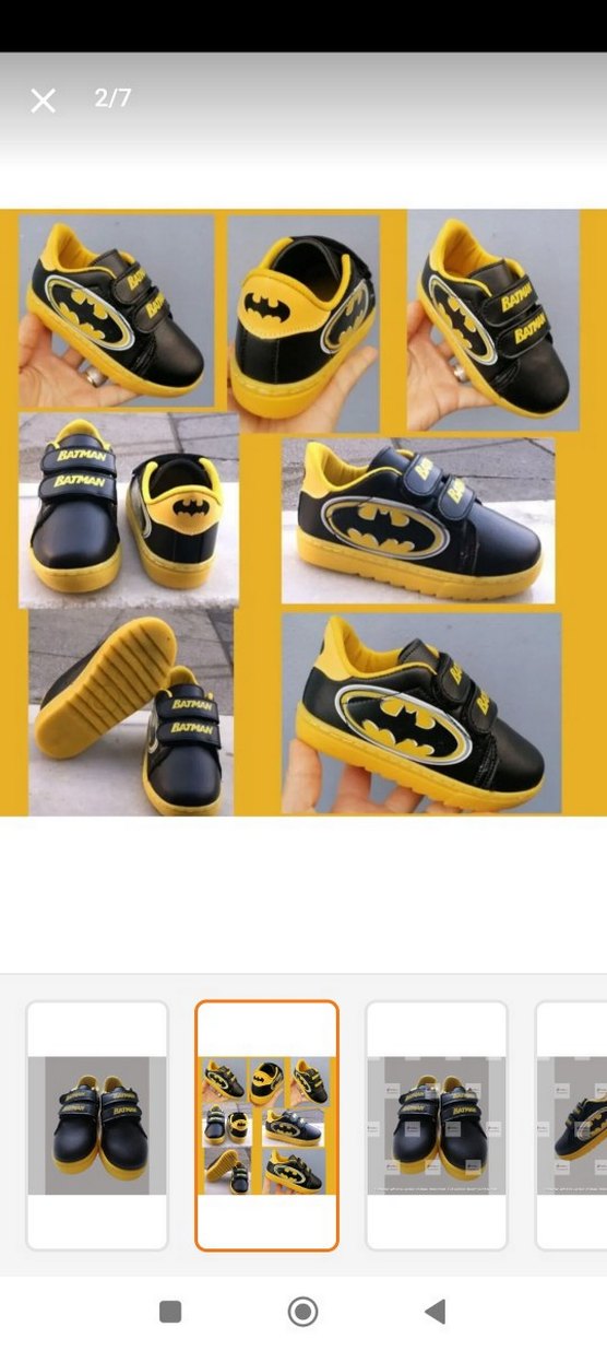 Sarı Siyah Batman Erkek Çocuk Spor Ayakkabı - Görsel 2