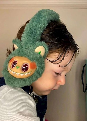 Labubu karakter Peluş kulaklık - Görsel 3