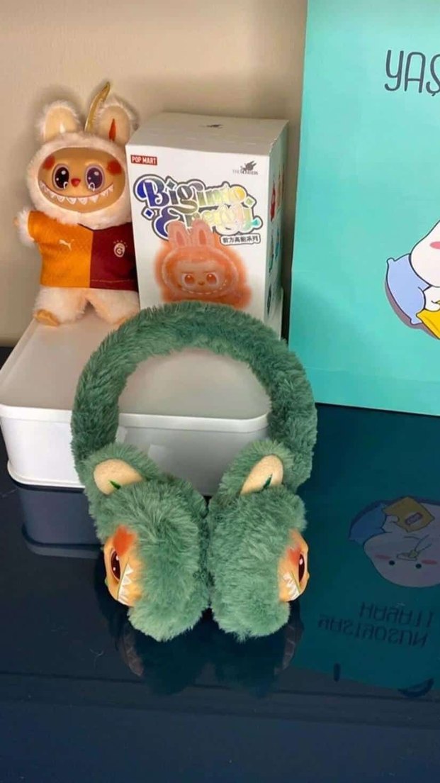 Labubu karakter Peluş kulaklık - Görsel 2