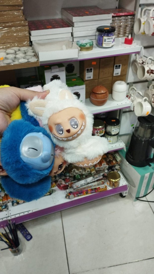 stich ve labubu karakter Peluş kulaklık - Görsel 2