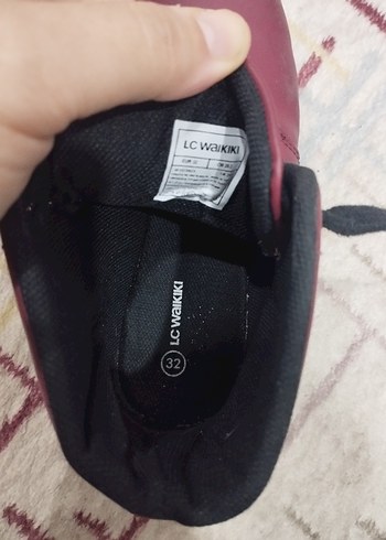 Bordo Bağcıklı Kadın Botu Blok Topuklu - Görsel 4