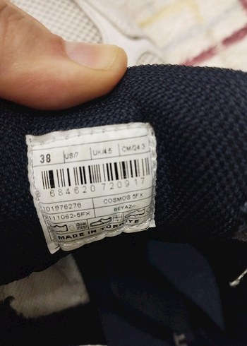 Kadın Beyaz Spor Ayakkabı Velcro Bağcıklı - Görsel 5