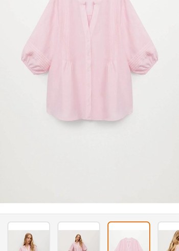 Mango Pembe V Yaka Keten Düğmeli Kadın Gömlek
Yeni etiketli - Görsel 4