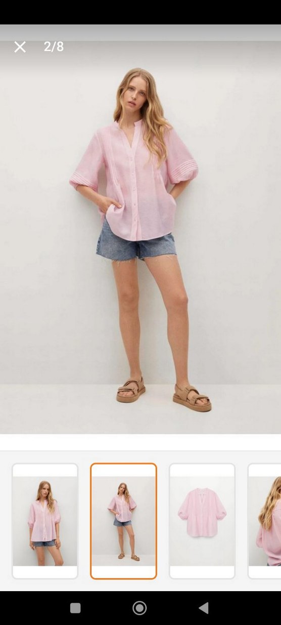 Mango Pembe V Yaka Keten Düğmeli Kadın Gömlek
Yeni etiketli - Görsel 3