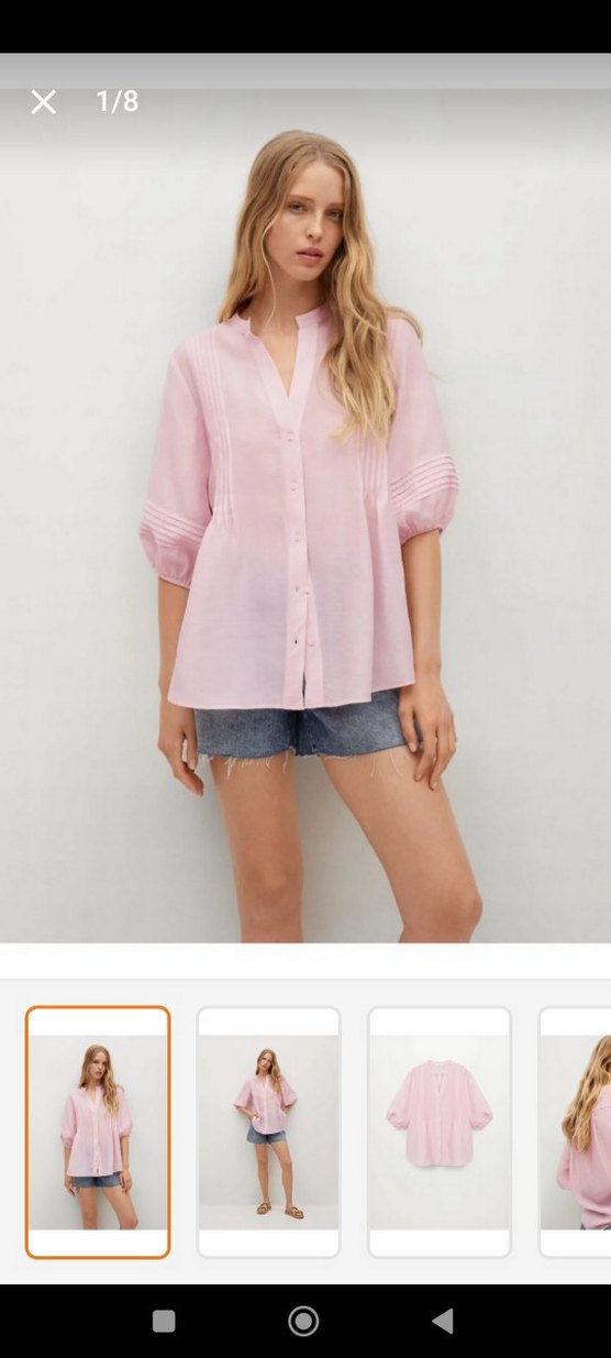 Mango Pembe V Yaka Keten Düğmeli Kadın Gömlek
Yeni etiketli - Görsel 2