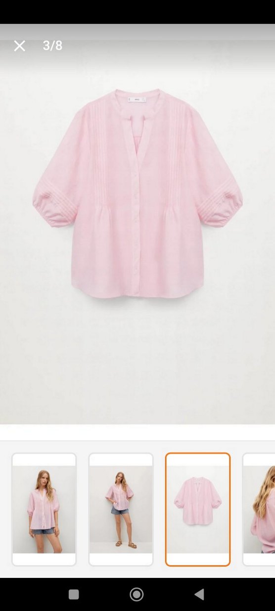 Mango Pembe V Yaka Keten Düğmeli Kadın Gömlek
Yeni etiketli - Görsel 4