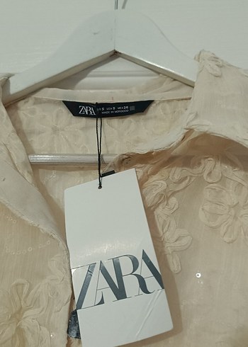 Nakışlı Ekru Gömlek - Görsel 5