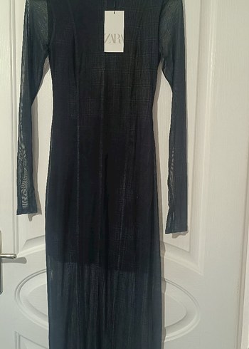 Uzun Siyah Gotik Yırtmaçlı Elbise - Görsel 6