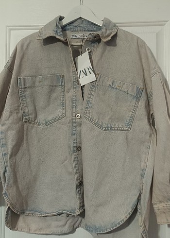 Bej Renkli Düğmeli Kadın Denim Ceket - Görsel 2