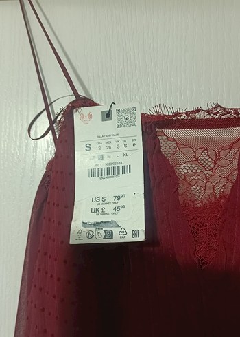 Bordo V Yakalı Uzun Bohem Elbise - Görsel 4