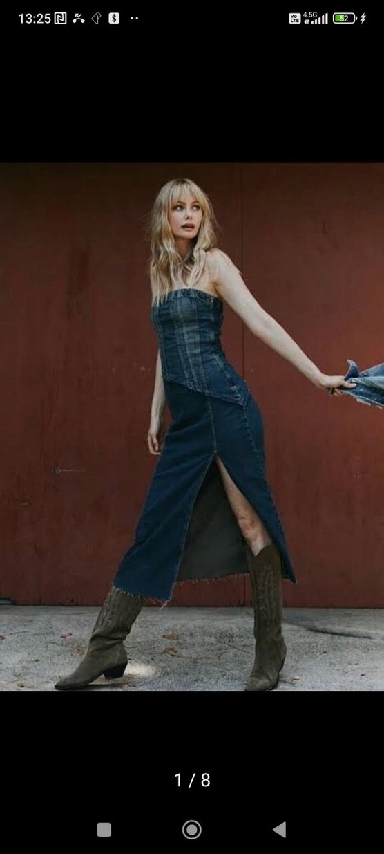 Zara 
Yeni etiketli
Gri Straplez Uzun Denim Elbise
Xs - Görsel 3