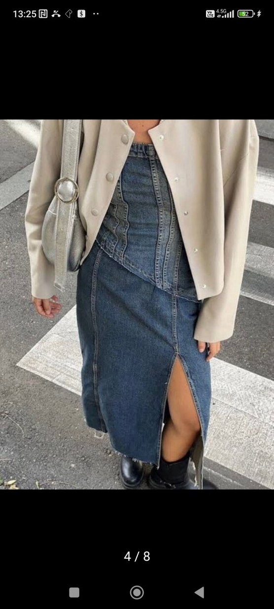 Zara 
Yeni etiketli
Gri Straplez Uzun Denim Elbise
Xs - Görsel 4