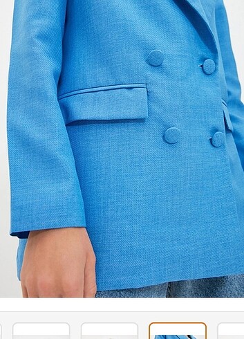 32 Beden mavi Renk Mavi blazer ceket 