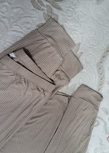 Bej Uzun Kollu V Yaka Hamile Pijama Takımı - Görsel 4