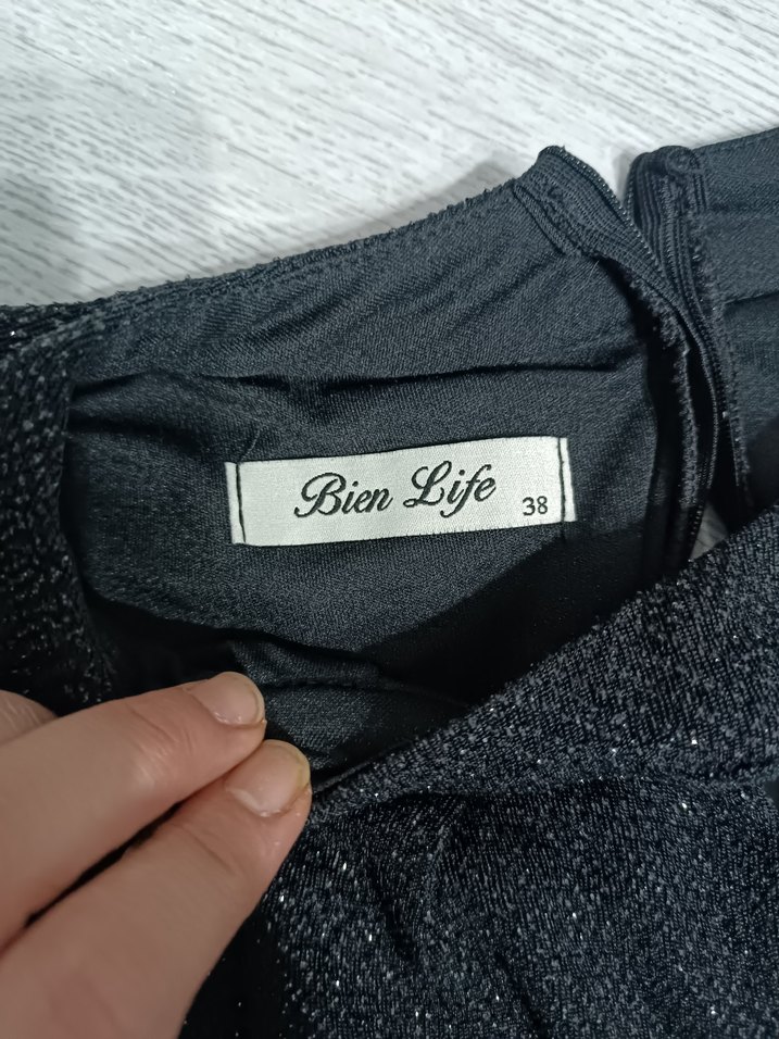 Siyah Kemerli Uzun Kadın Tulum - Görsel 4