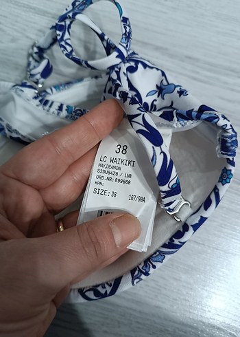 Mavi Desenli Bohem Bikini Üstü - Görsel 3