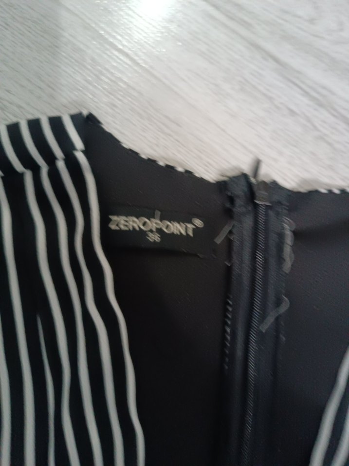 Siyah Zebra Desenli Kadın Tulum - Görsel 2