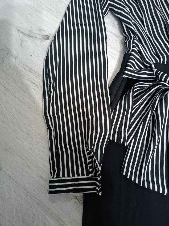 Siyah Zebra Desenli Kadın Tulum - Görsel 4