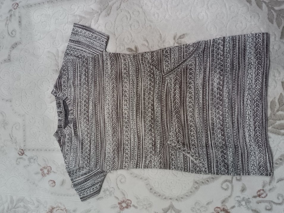 Kısa Kollu Örgü Kadın Elbise - Görsel 2